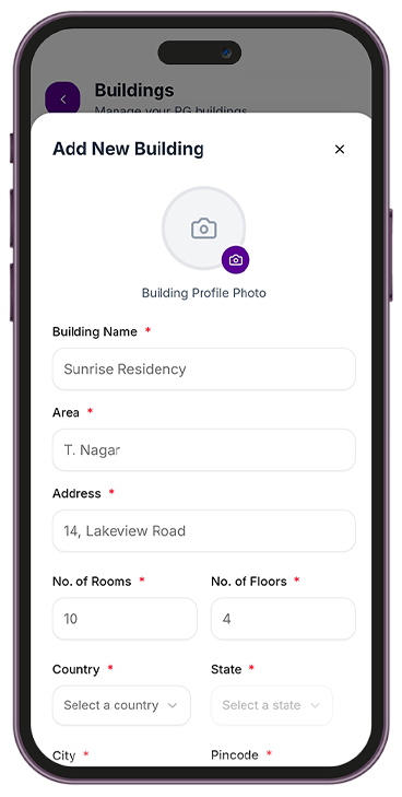 Add PG details